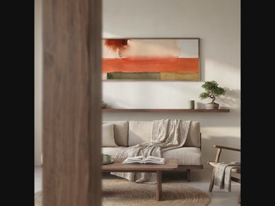 Mark Rothko Style Wall Art, Large Horizontal Framed Canvas Print for Entryway, Colorful Abstract Decor,  ART485