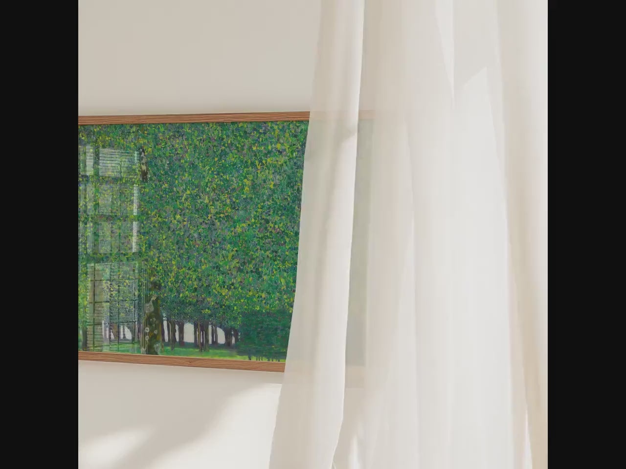 Gustav Klimt The Park 1910 - Framed Canvas Print, Large Green Wall Art, Vintage Art Decor