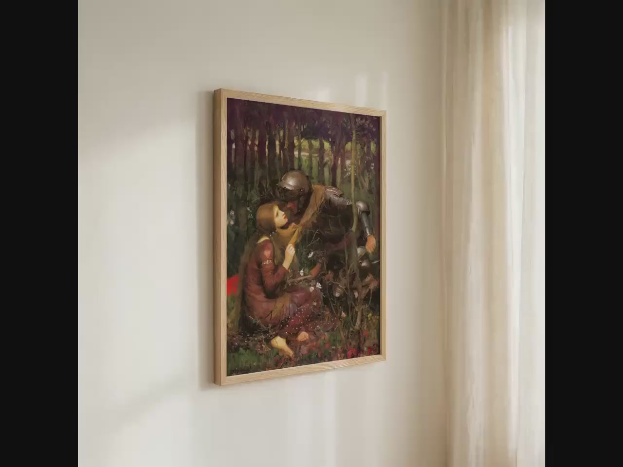 John William Waterhouse - La Belle Dame sans Merci. Canvas painting, Couple love art print, Extravagant painting, Galler