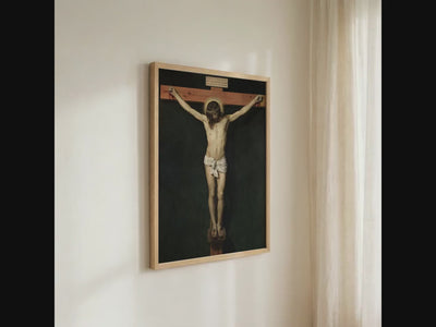 Diego Velazquez - Christ Crucified - Baroque Catholic Canvas Print, Sacred Christ on Cross Religious Wall Art Living Roo